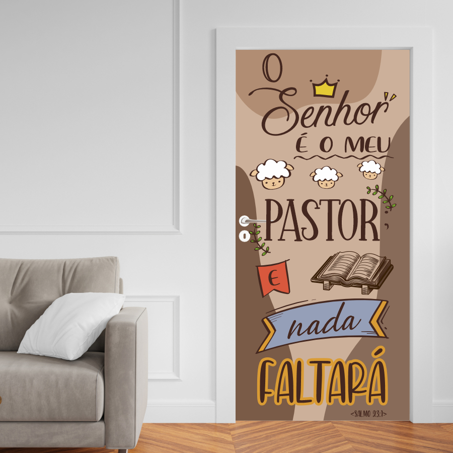Adesivo Porta Madeira Vidro Decoração Revestimento Papel de Parede Envelopamento LETTERING 10 - ALSP0112X