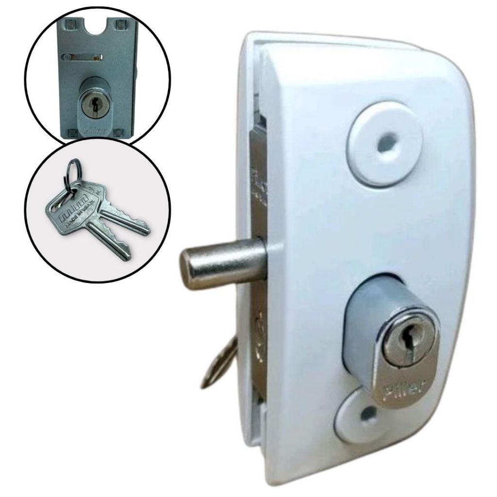 Fechadura 1520 Porta De Abrir Vidro Temperado Blindex Branco em Oferta na Shopee