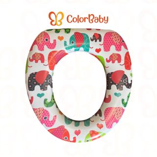 Assento Redutor Infantil para Vaso Sanitário Macio Antiderrapante Estampado - Desfralde Criança - ColorBaby em Oferta na Shopee