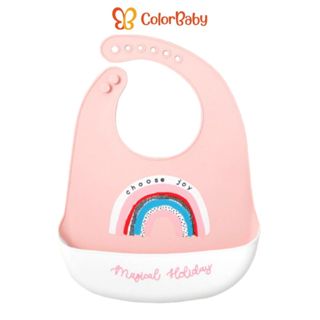Babador de Silicone Cata-Migalhas Liso ou Estampado – ColorBaby em Oferta na Shopee