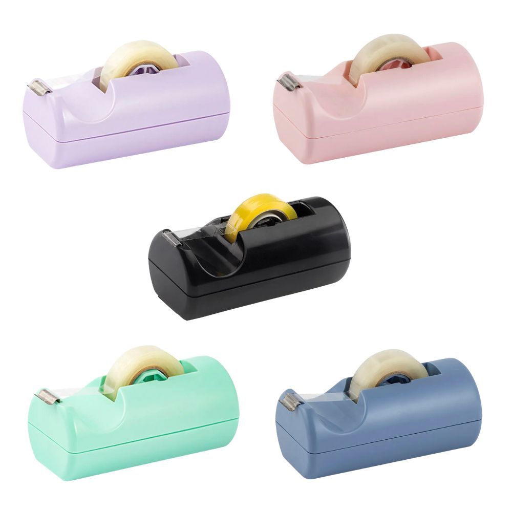 Suporte Dispensador de Fita Adesiva Pequeno Tons Pastel Preto Maxcril | Papelaria | Escritório