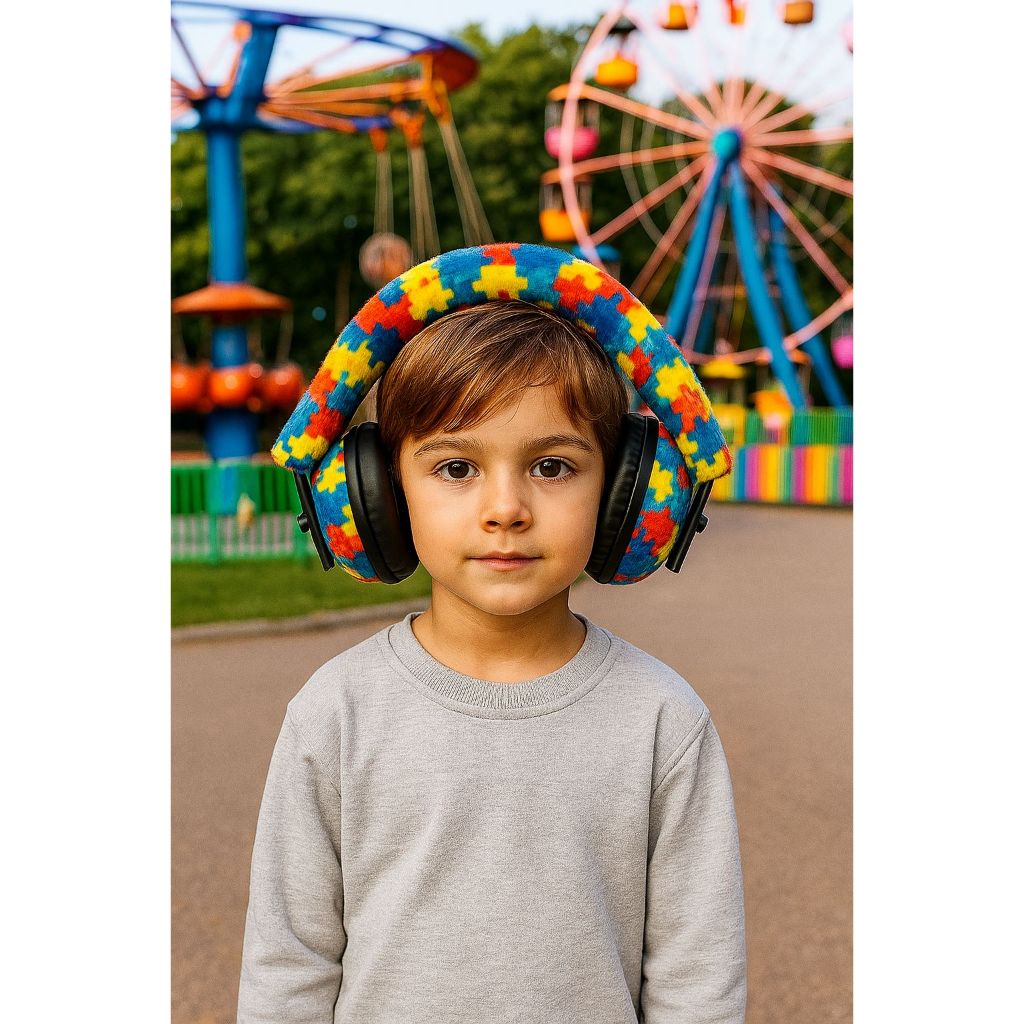 Protetor Auricular Infantil para Autismo | Abafador de Som Colorido