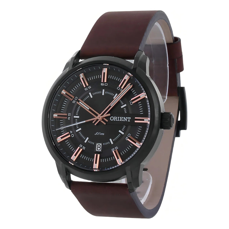 Relógio Orient Masculino Preto Pulseira Couro MPSC1006G1NX