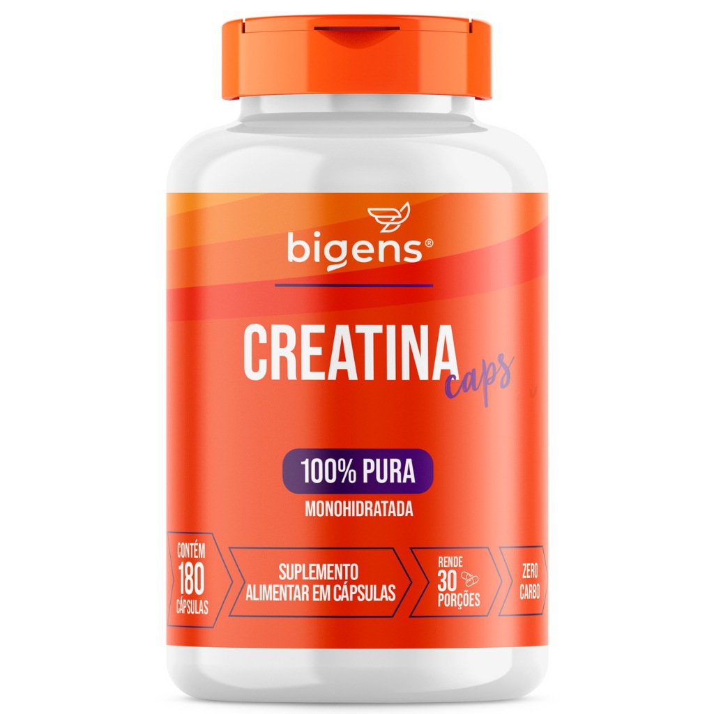 Suplemento Creatina Bigens – 180 Cápsulas com Creatina Monohidratada em Oferta na Shopee