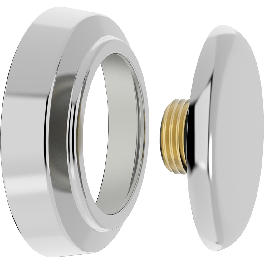 ACABAMENTO PLUG DE LATAO C/ CANOPLA CROMADA ROSCA 1/2" BLUKIT TAPA FURO