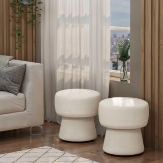 Kit Puff Cogumelo Lojas Ms Decor Boucle Design Atualizado em Oferta na Shopee