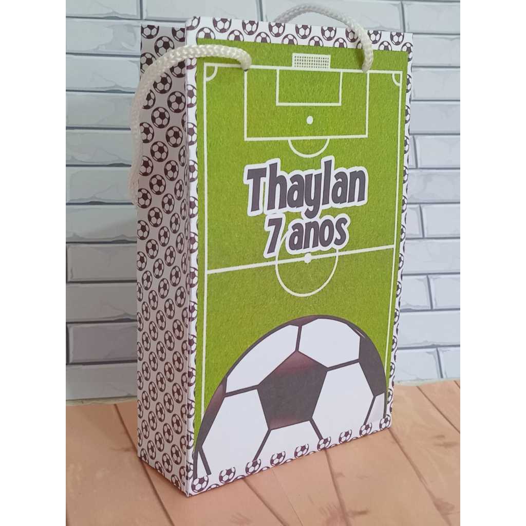 Sacolinha Surpresa Personalizada Lembrancinha Futebol Bola PEGUE E MONTE