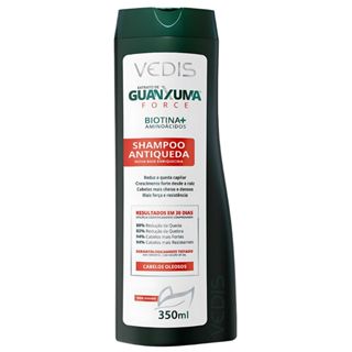 Shampoo Guanxuma Anti Queda, Crescimento e Fortalecimento Cabelos Oleosos  Force Vedis 350ml em Oferta na Shopee
