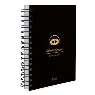 Agenda Capa Dura 2026 Personalizada Profissões Preto Ouro em Oferta na Shopee