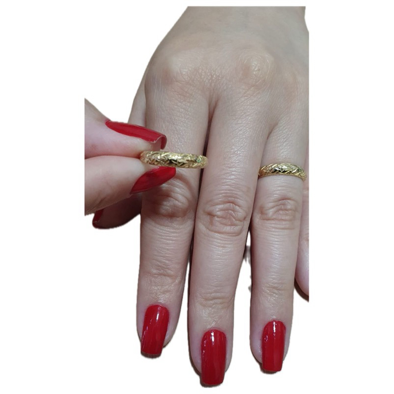 Anel Aparador Feminino Moeda Antiga Legítima Dourado Delicado Não Descasca valor da unidade.
