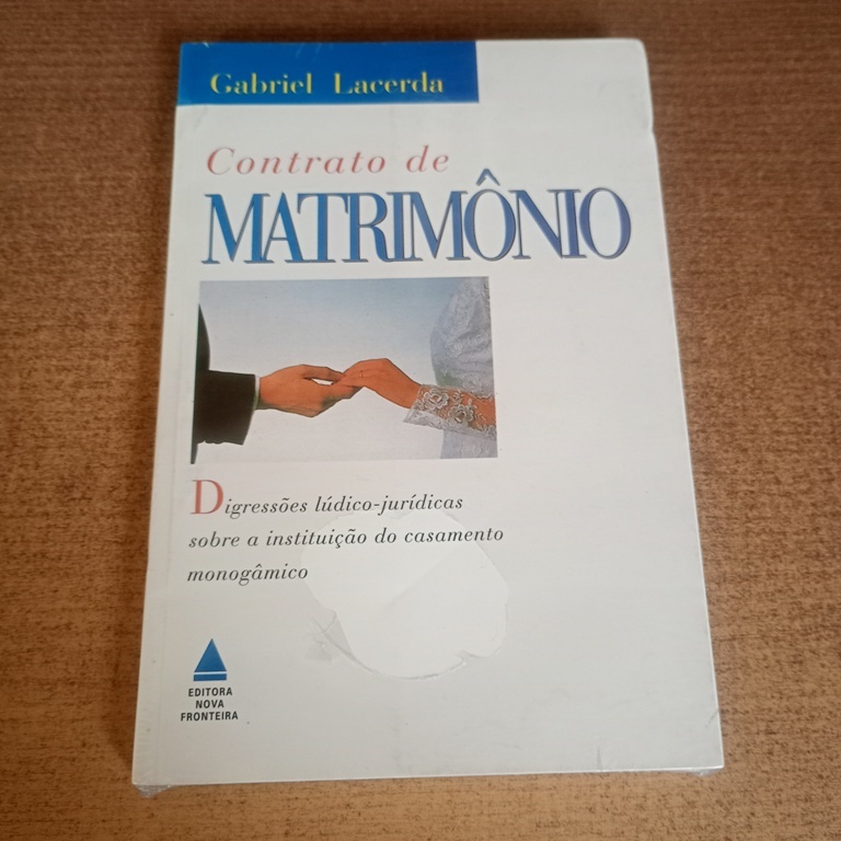 Livro Contrato de Matrimônio - Gabriel Lacerda