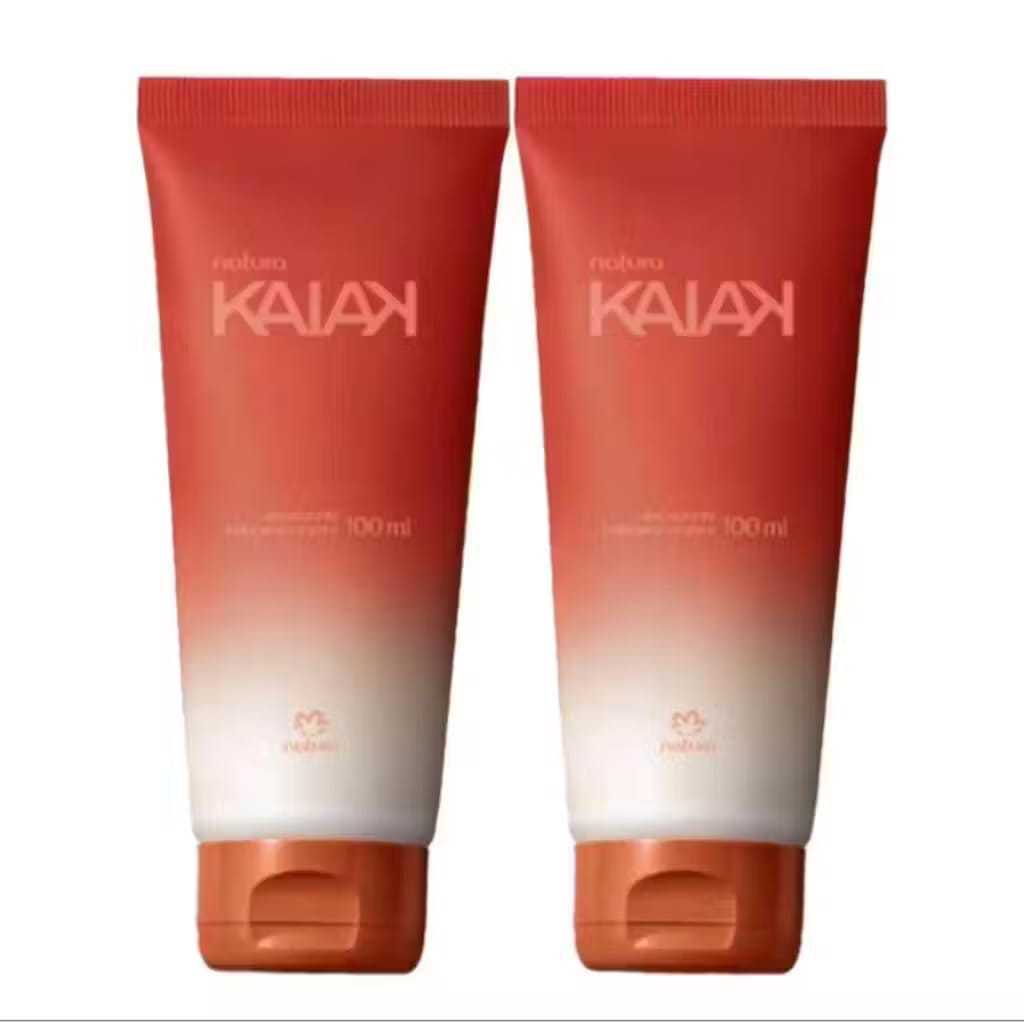 Creme Desodorante Hidratante Corporal Refrescante para o Banho Kaiak Feminino 100ml(KIT COM 02)
