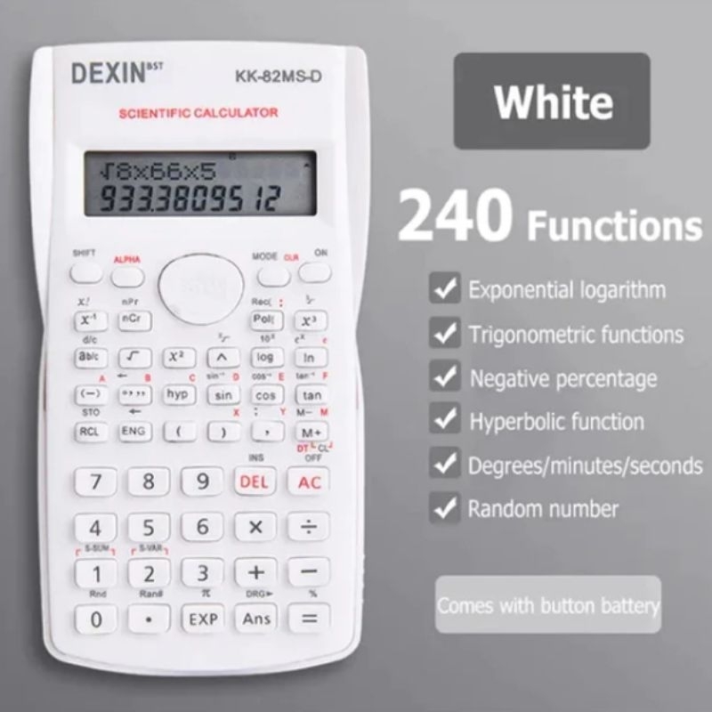 Calculadora Científica Escolar/Faculdade Com Funções Avançadas e Tela de Fácil Visualização