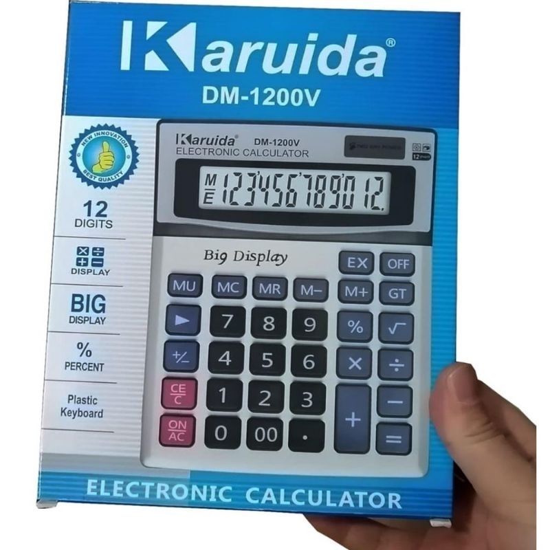 Calculadora Eletrônica Comércio Mesa 12 Dígitos DM-1200V