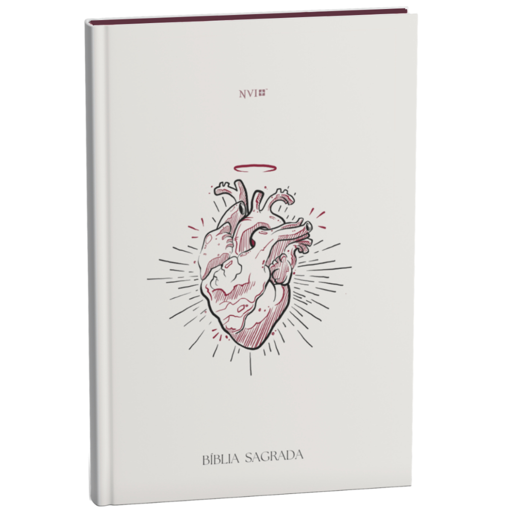 Bíblia Sagrada Slim | NVI | Capa Dura | Coração Redimida Branca - Books & Magazines