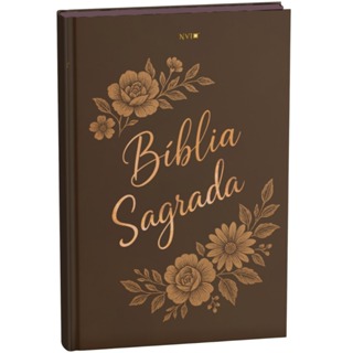 Bíblia Sagrada Slim | NVI | Capa Dura | Floral Marrom em Oferta na Shopee