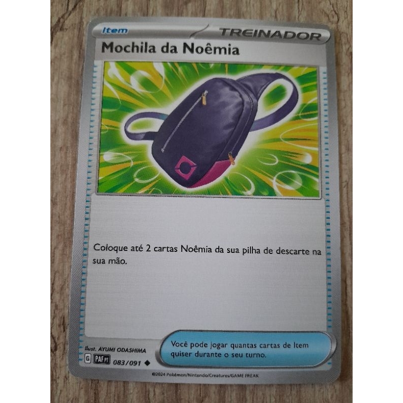 Carta Pokemon Item Mochila da Noêmia NM