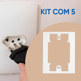 Kit 5 Prolongadores para Caixa 4x2 Acessório Embutir ou Sobrepor Cor Branco em Oferta na Shopee