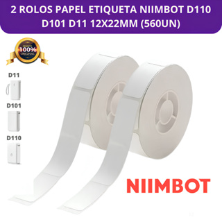 2 Rolos de Etiqueta para Niimbot D110 12x22mm (560un) em Oferta na Shopee