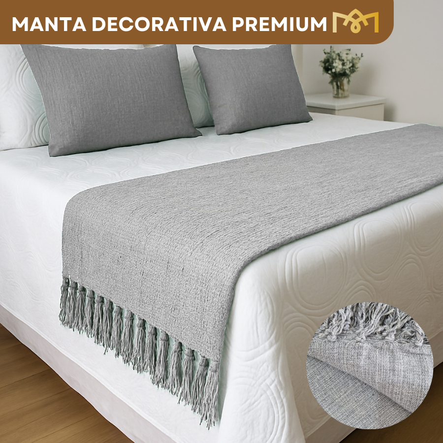 Manta Peseira Decorativa Cama e Sofá 2,20 x 1,70cm Algodão Confortável Toque Macio Luxo Premium em Oferta na Shopee