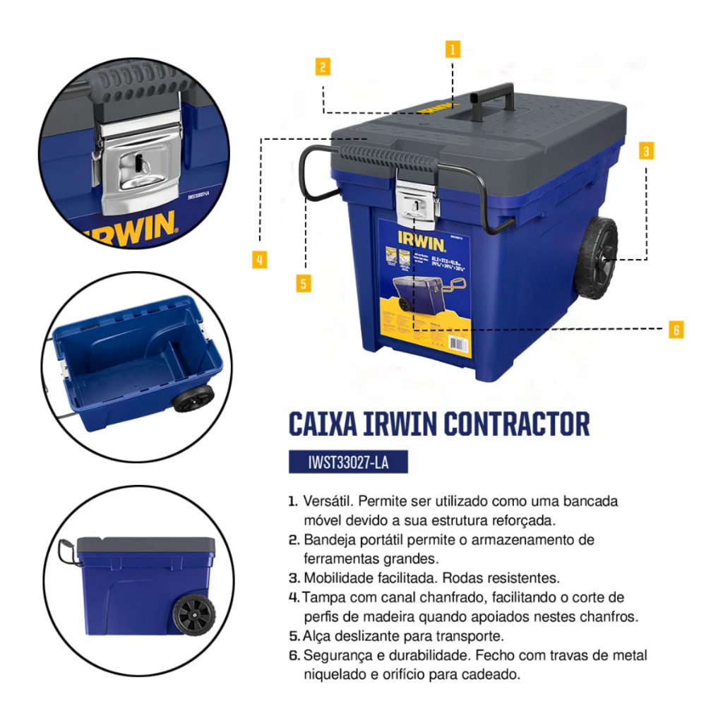 Caixa Plástica Para Ferramentas 19'' IWST33027-LA Irwin