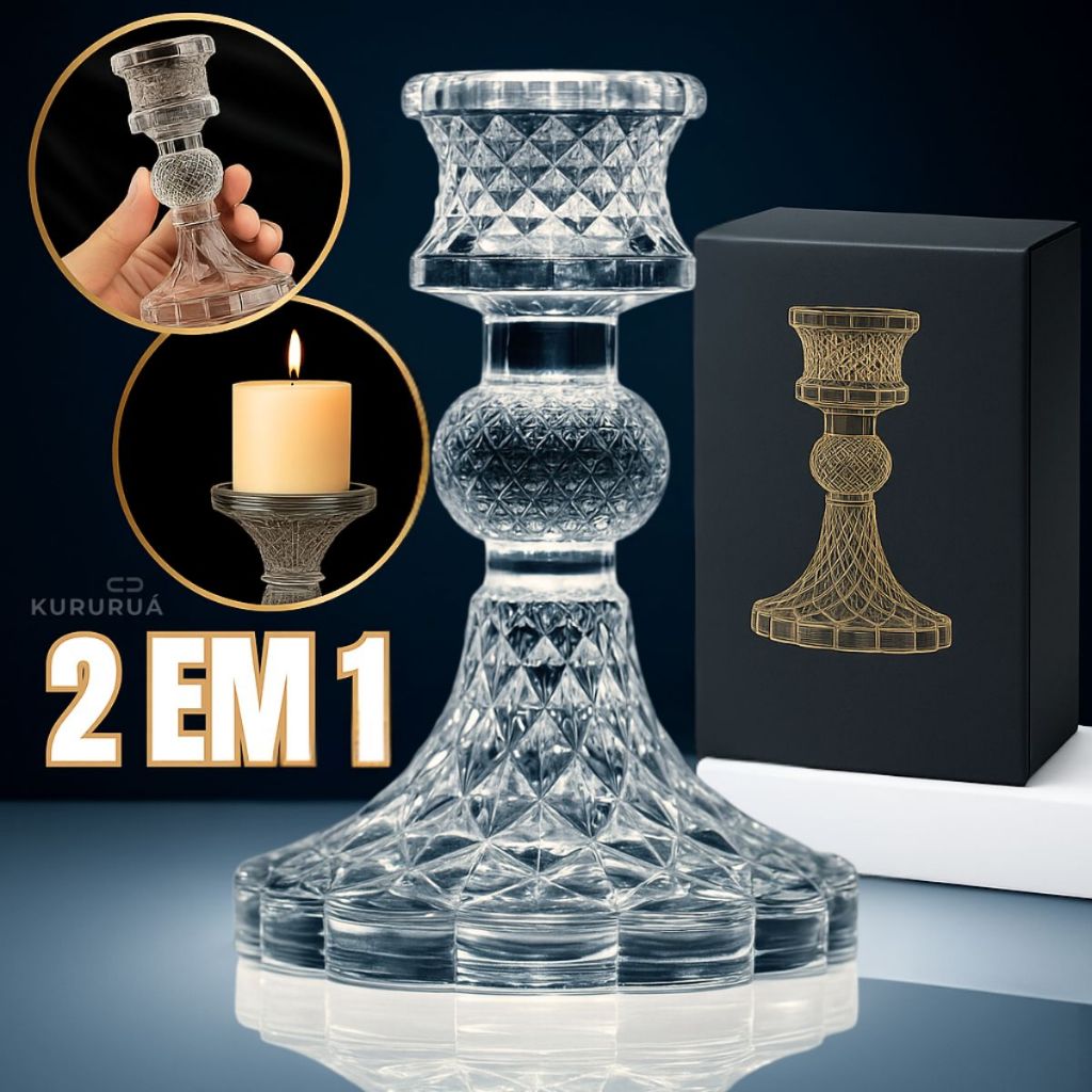 Castiçal de Luxo Decorativo Elegante