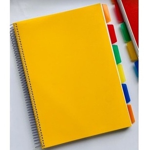 Caderno A4 Sem pauta 6 Matérias MIOLO MARFIM - Espiral em Oferta na Shopee