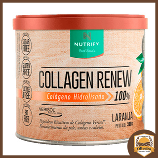 Collagen Renew Colágeno Hidrolisado em pó Verisol 300g Nutrify Diversos Sabores em Oferta na Shopee