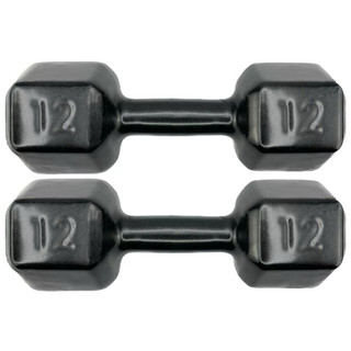 Par Halter Emborrachado 12 Kg Sextavado Peso Academia Treino Musculação Exercício