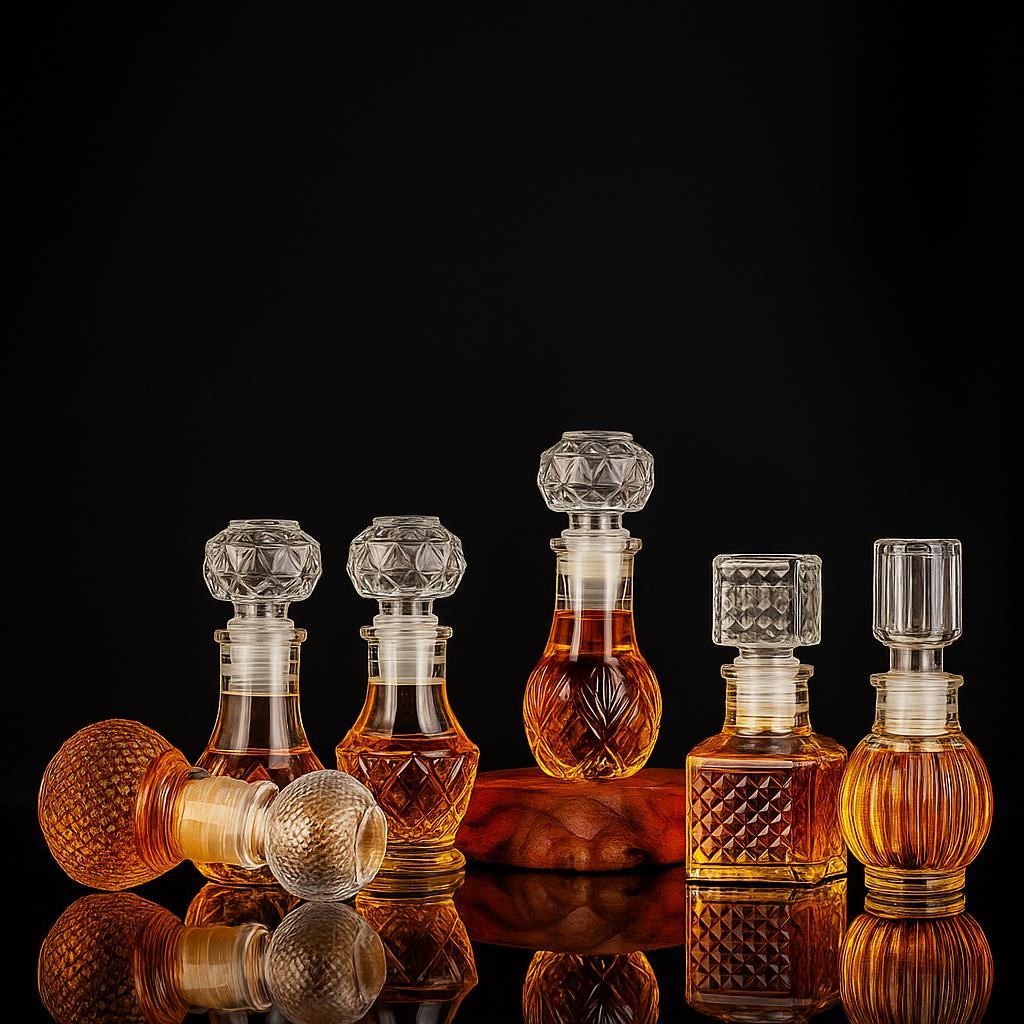 KIT 12 peças Mini Garrafas De Vidro Licoreira - 50ml