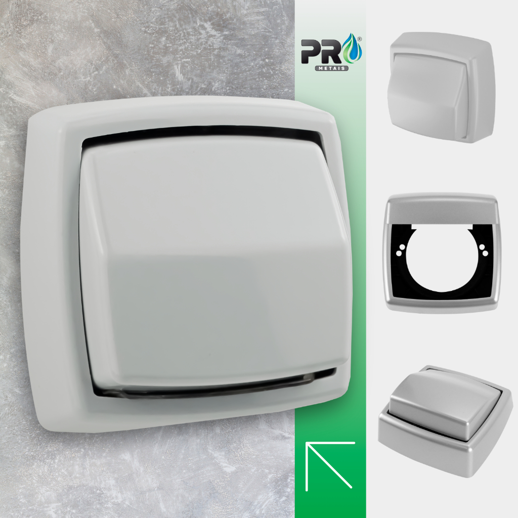 Acabamento Para Valvula De Descarga Padrão Hydra Max Deca Cinza Abs Luxo Cód. 5015
