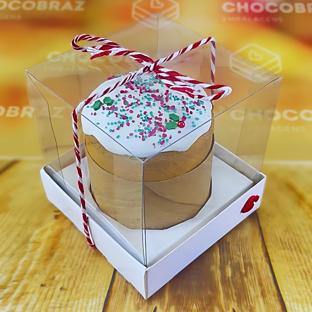 10 CAIXAS MINI BOLO MINI PANETONE BOLO BRANCA TAMPA ACETATO 6X6 10X10 12X12 15X15 E 20X20 em Oferta na Shopee