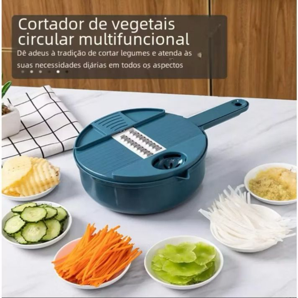 Cortador Multifuncional Fatiador De Legumes Ovo Fruta Ralador Cozinha Descascador