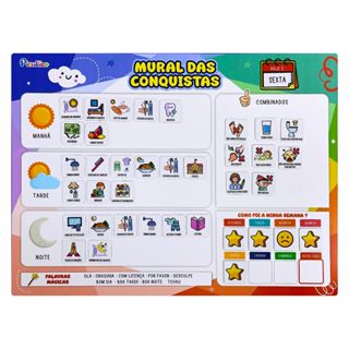 Quadro Mural De Conquistas Tarefas e Rotina para crianças  Comportamento Infantil Picullico em Oferta na Shopee