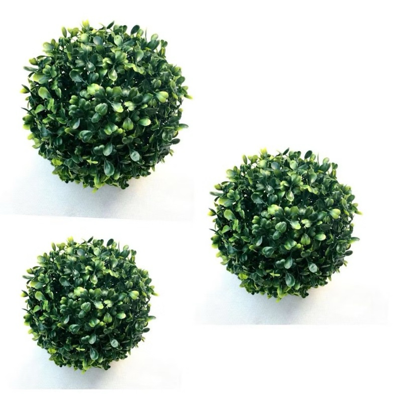 Kit 2 Bolas Buchinho De Grama 13cm Artificial Verde em Oferta na Shopee