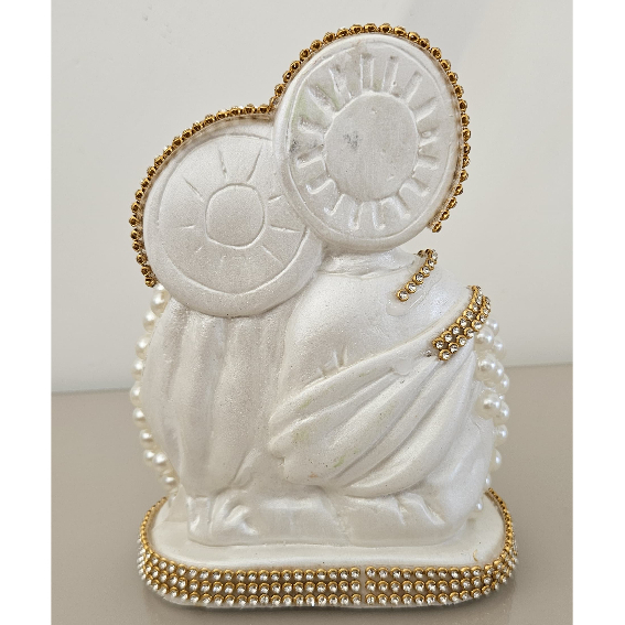 Imagem Sagrada Família Pérola Branca 15cm