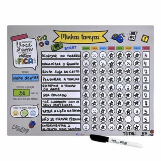 Quadro Minhas Tarefas para Crianças Adolescentes em Oferta na Shopee