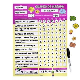 Quadro de Mesada Infantil - Educação Financeira em Oferta na Shopee