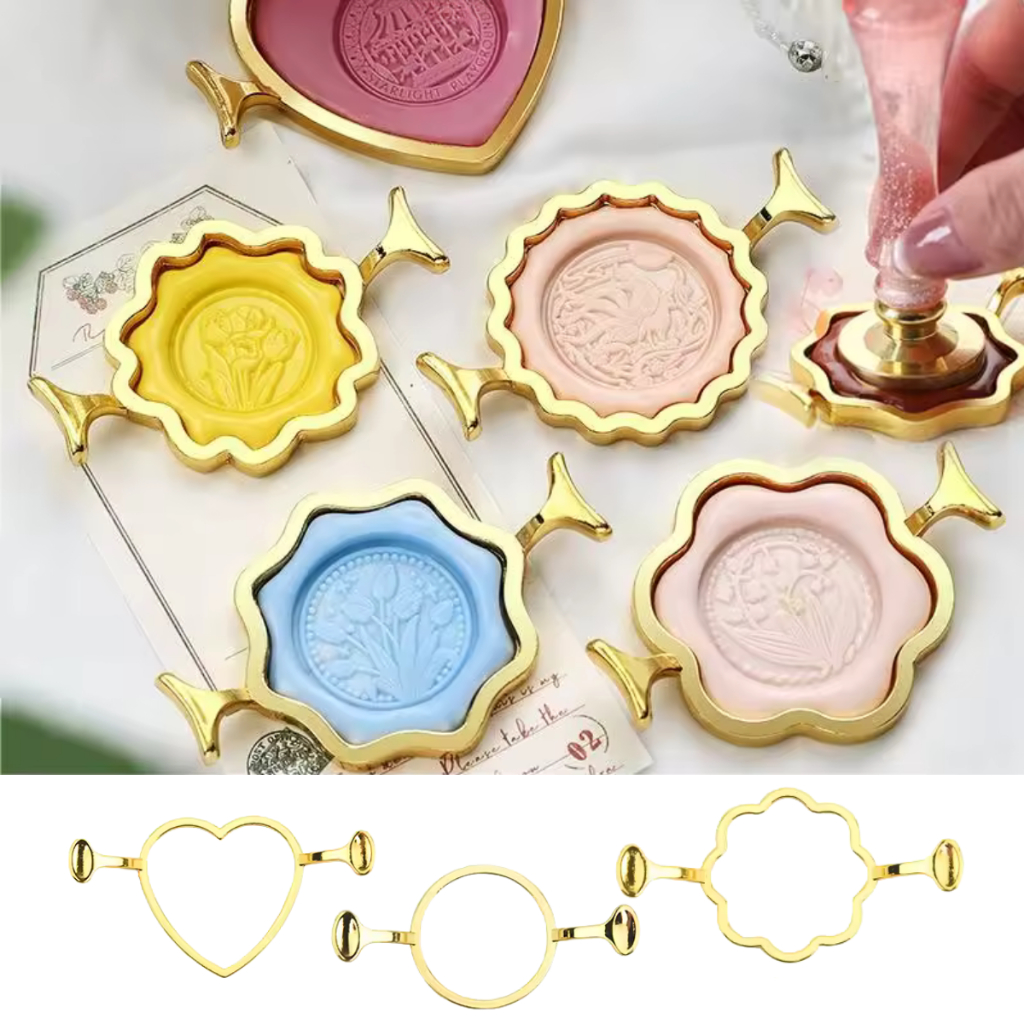 Molde para Lacre de Cera – Kit com 3 Formatos (Coração, Flor e Redondo) em Oferta na Shopee
