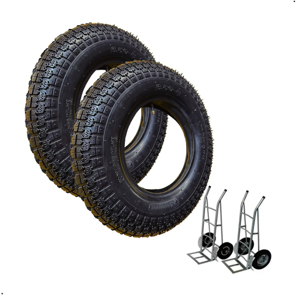 Par Pneu Carrinho de Mão Carriola 4.10/3.50-8 4 Lonas 3.50-8 Aro 8 C/Câmaras em Oferta na Shopee