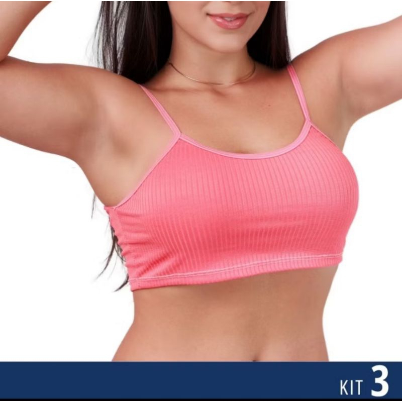 Kit 10 Top Alcinha Fitness Sem Bojo Feminino Academia em Oferta na Shopee