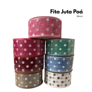 Fita Juta Poa 38mm (3 Metros) Para Artesanato e Customização em Oferta na Shopee