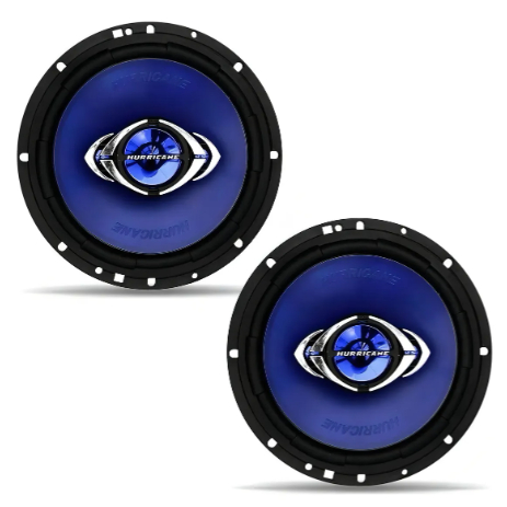 Par Alto Falantes 6 Polegadas Hurricane 130w RMS CM6 Quadraxial Som Automotivo