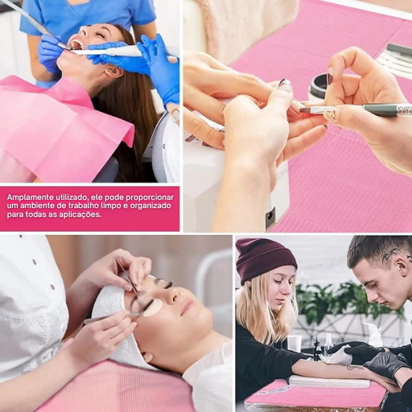 Toalha Babador Descartável para Manicure – 10 UN c/ 3 Camadas, Impermeável, Mesa Nail Design - SQ8555 em Oferta na Shopee