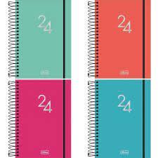 Agenda espiral diária capa plástica Neon 2025 Tilibra