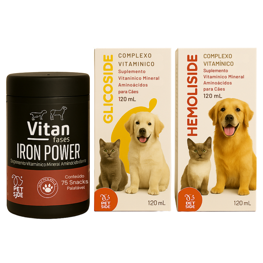 Kit Iron Power Glicopan Hemolitan Genéricos – Saúde e Energia Completa Pets — R$ 167,00 em Shopee