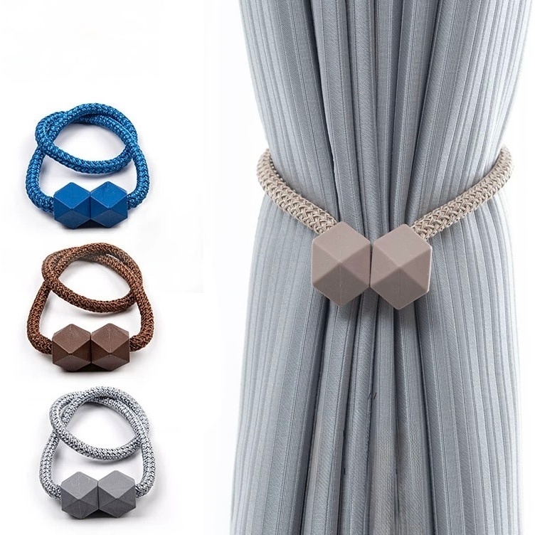2/4pcs Cinto Prendedor De Cortina Cubo Com Imã Presilha Magnético Cinto Corda