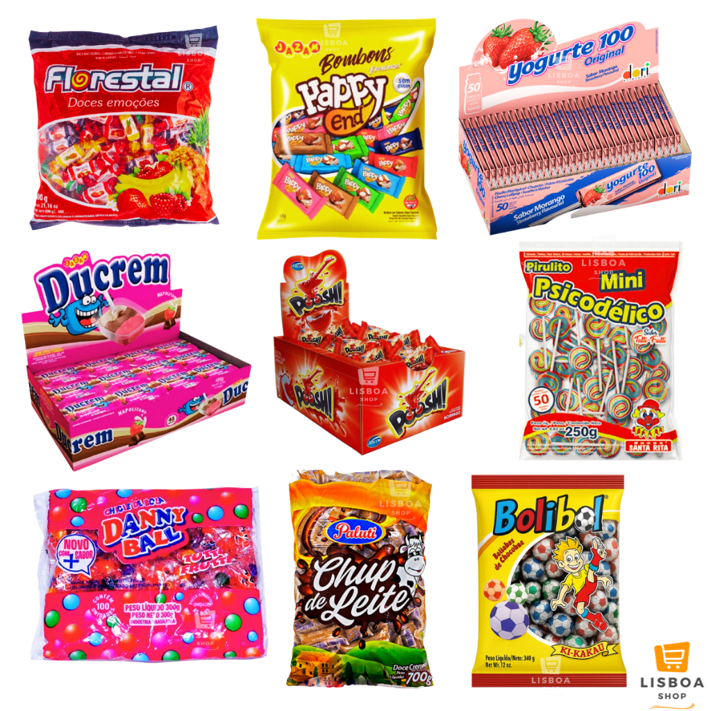 Kit Doces Para Sacolinha Surpresa 50 Sacolinha Lembrancinha Guloseimas Aniversário Infantil em Oferta na Shopee