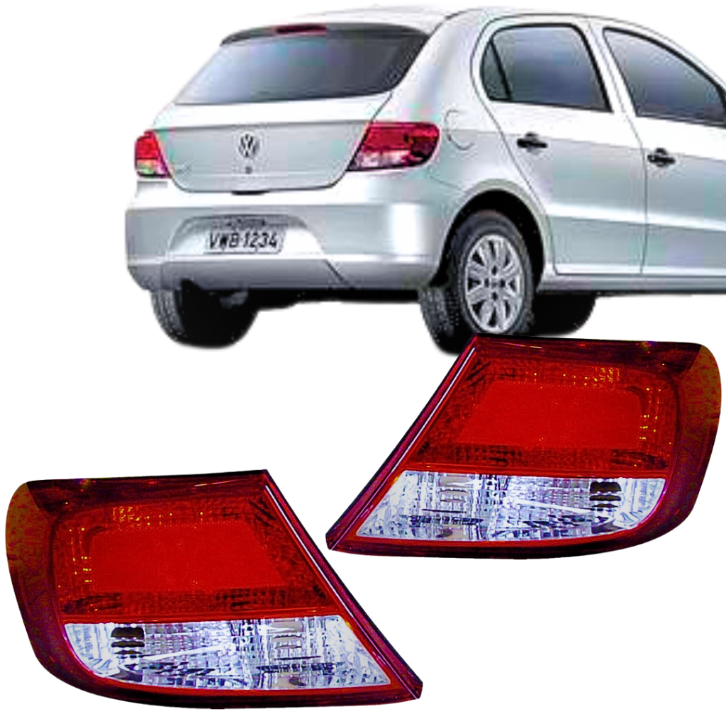 Lanterna Traseira Gol G5 2009 2010 2011 2012 Cor Bicolor Cristal