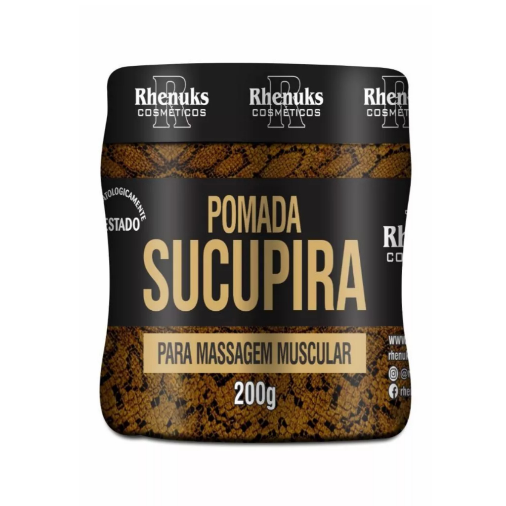 Pomada Sucupira Creme Dor Muscular Lombar e Articulações Alivio Cascavel, Arnica Pura e Fortix